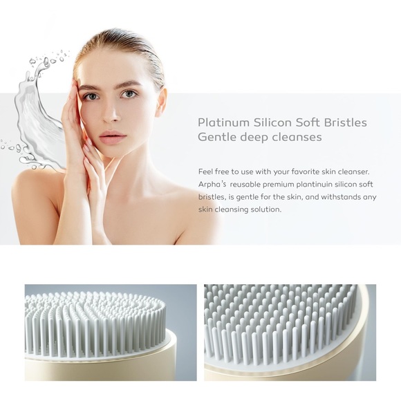 Titanium Ion Skincare Enhancer & Silicone Sonic Face Scrubber (1 Beige, 1 Black) - Picture 5 of 13